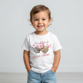 Too Cute to Sleep Alone kids t-shirt – two bunnies print by Cotton Tail Retreat