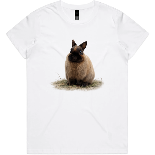 Rabbit Graphic T-Shirt – Wombat Signature | Cotton Tail Retreat