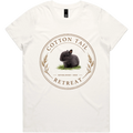 Kids Cotton Tail Retreat rabbit logo t-shirt