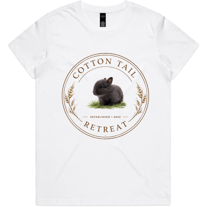 Rabbit Logo T-Shirt – Cotton Tail Retreat