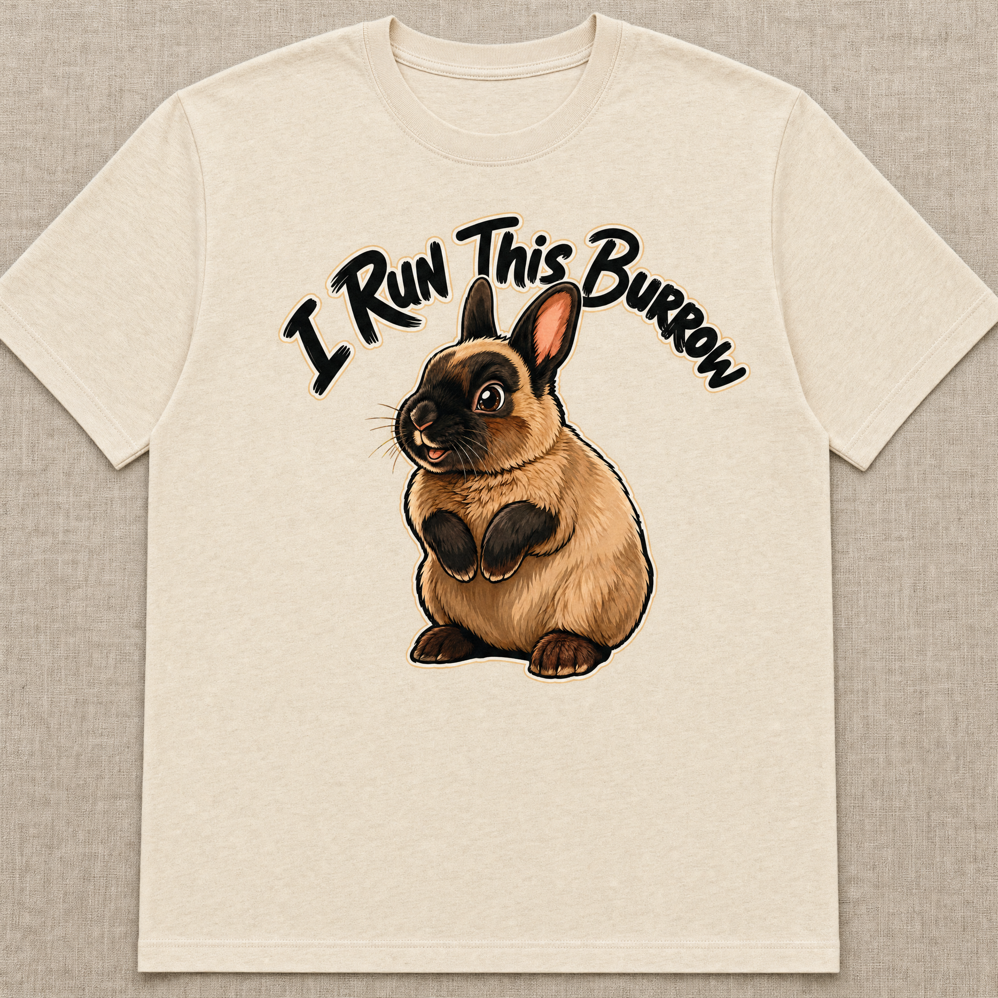 I Run This Burrow tee – Natural