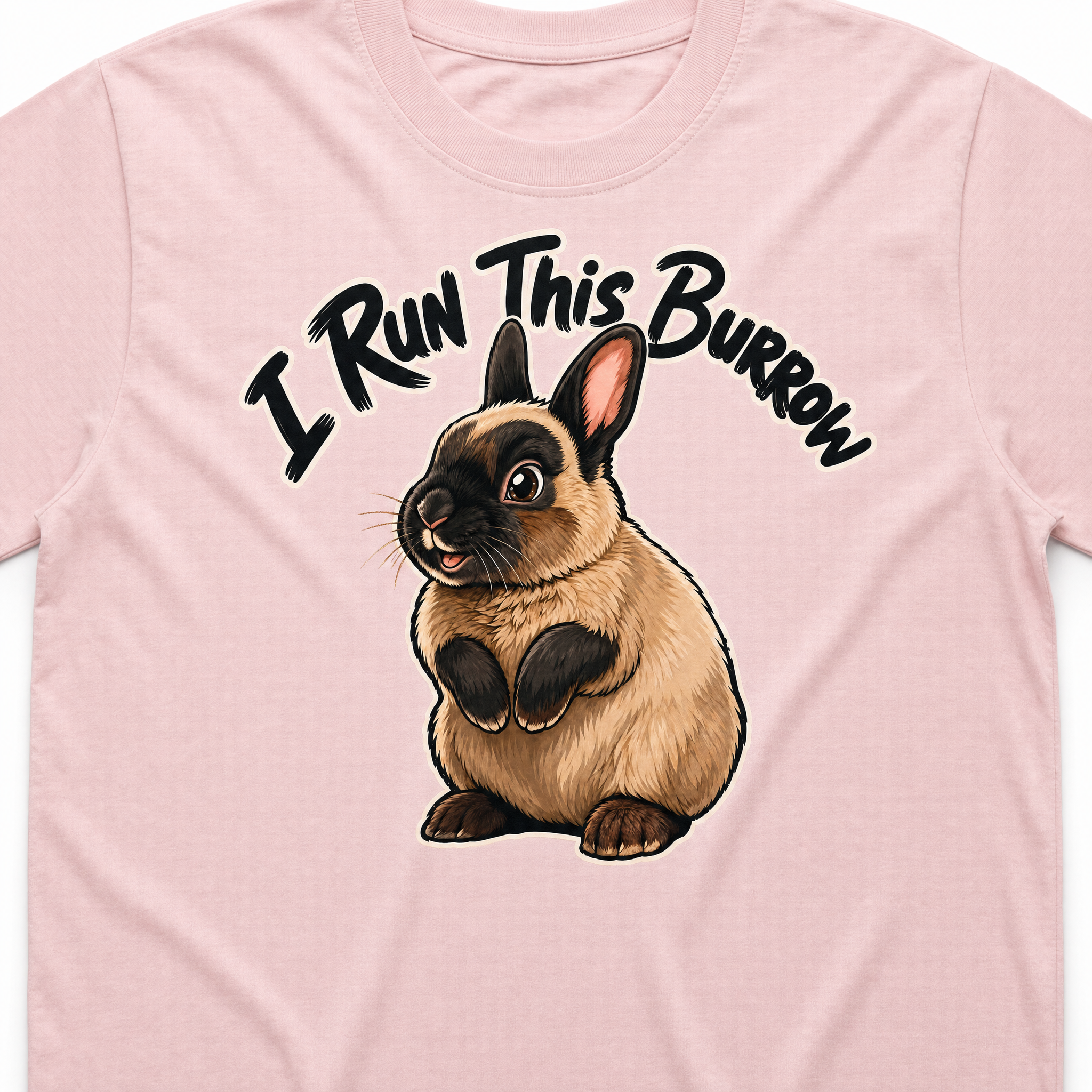 I Run This Burrow tee – Pale Pink