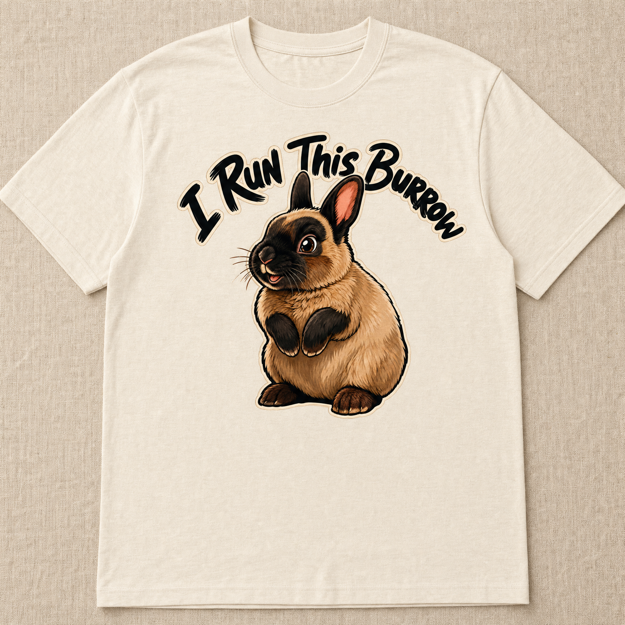 I Run This Burrow tee – Ecru