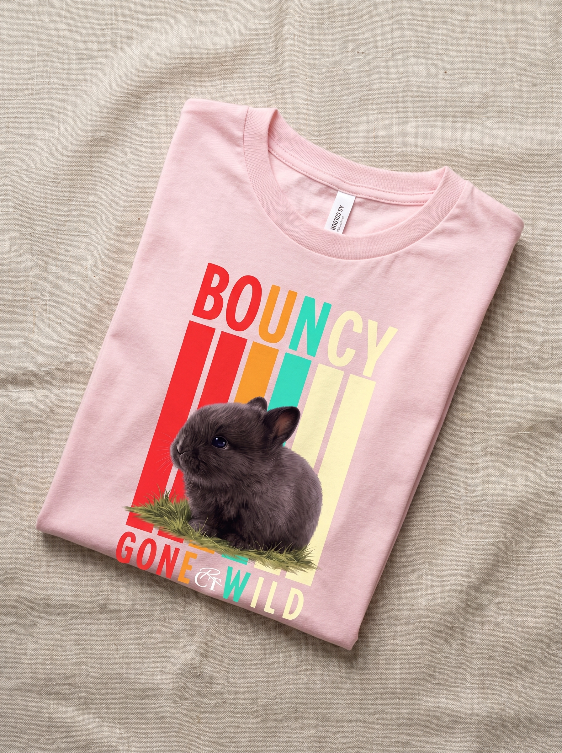 Bouncy Gone Wild Tee - Pale Pink